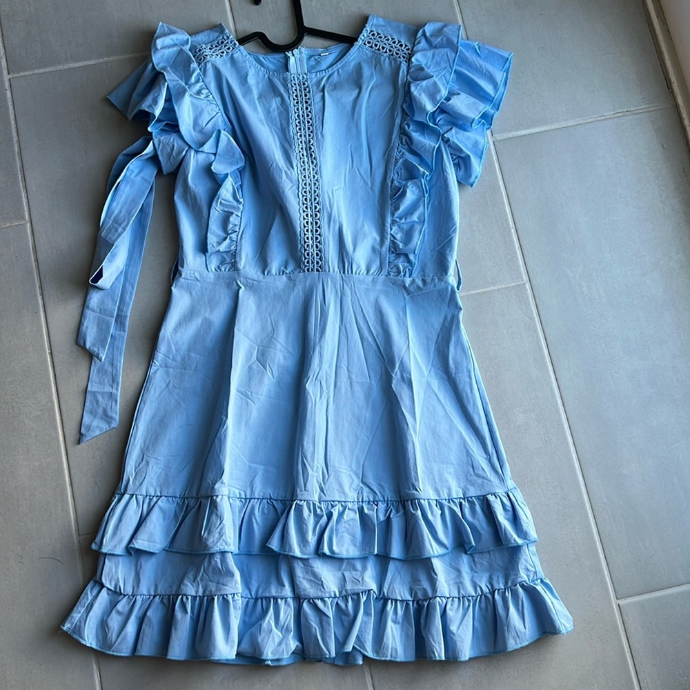 Baby blue women’s cocktail dress